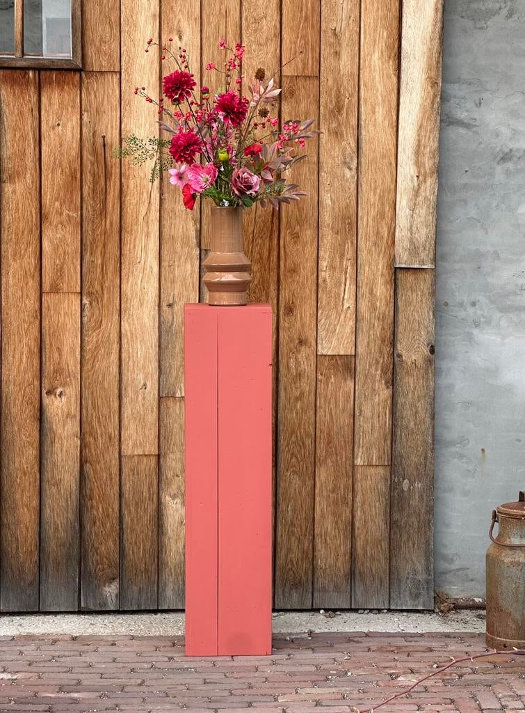 Brocante zuil - pilaar - plantentafel, Ophalen, Zo goed als nieuw