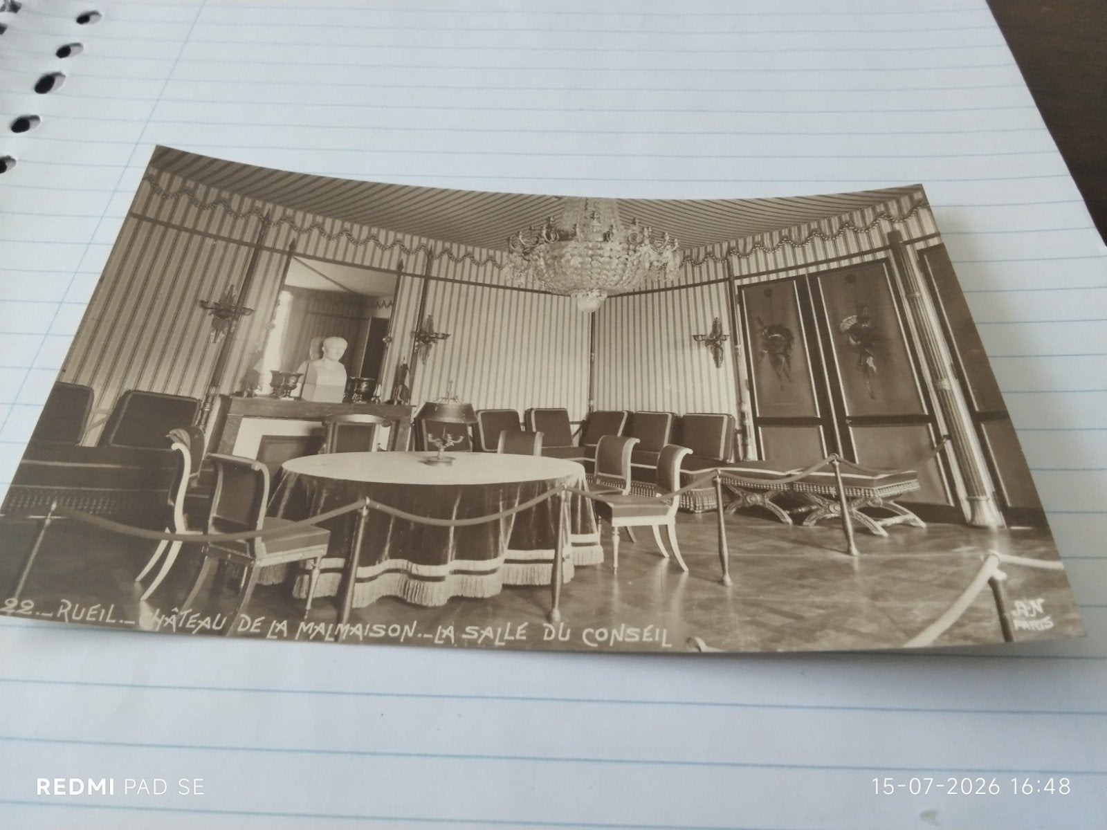 Ansichtkaart: Château de la Malmaison - Salle du Consei, Ophalen of Verzenden, Voor 1920, Ongelopen, Zuid-Holland