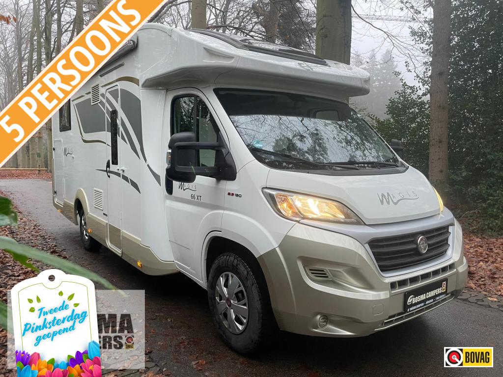 CI Magis 66 XT Queensbed 46000 km 2020, Caravans en Kamperen, Overige merken, Ringverwarming, Fiat, Airbags