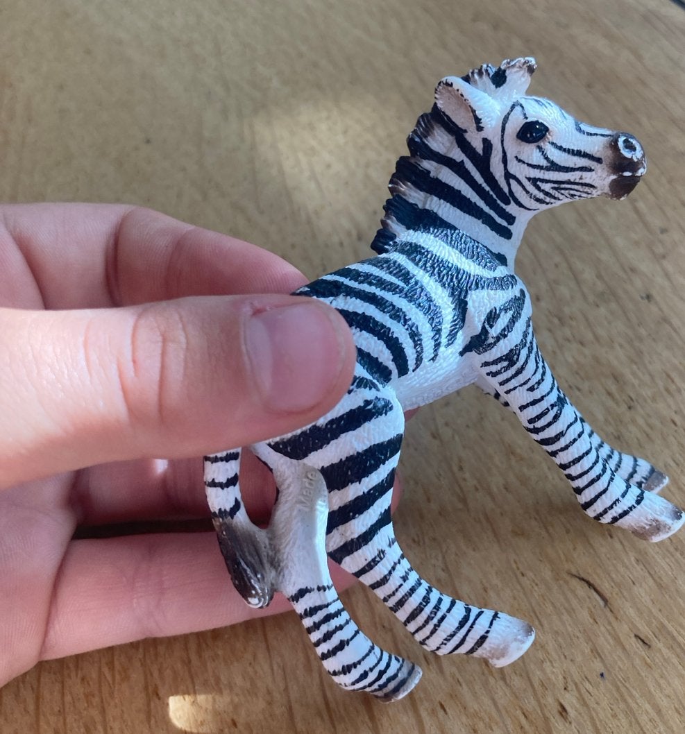 Schleich set, een verlegen baby zebra met een trotse moeder., Ophalen of Verzenden, Zo goed als nieuw