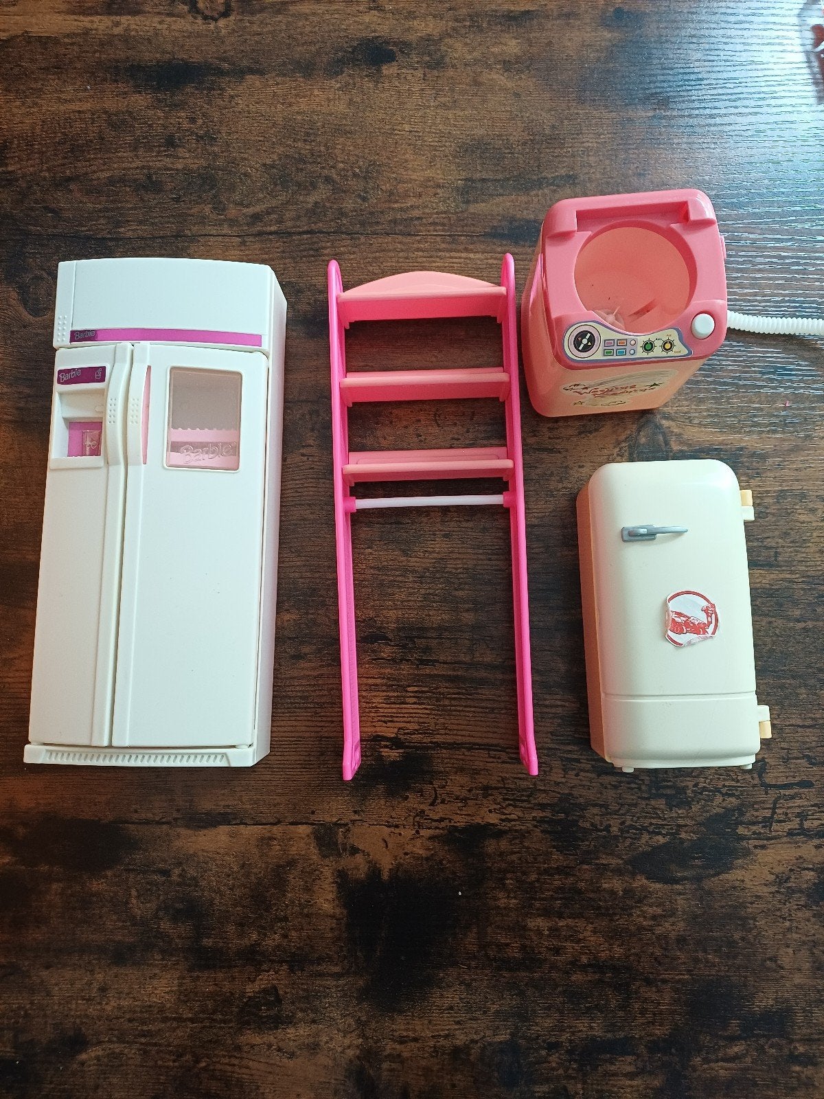Vintage koelkast en andere spullen Barbie, Ophalen of Verzenden, Gebruikt, Poppenhuis