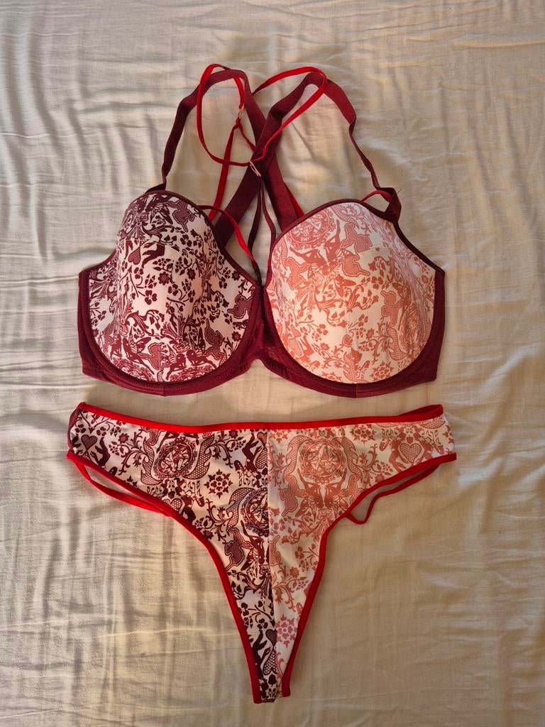 Marlies Dekkers 85F/XL Toile de Jouy, Marlies Dekkers, Ophalen of Verzenden, Rood, Setje