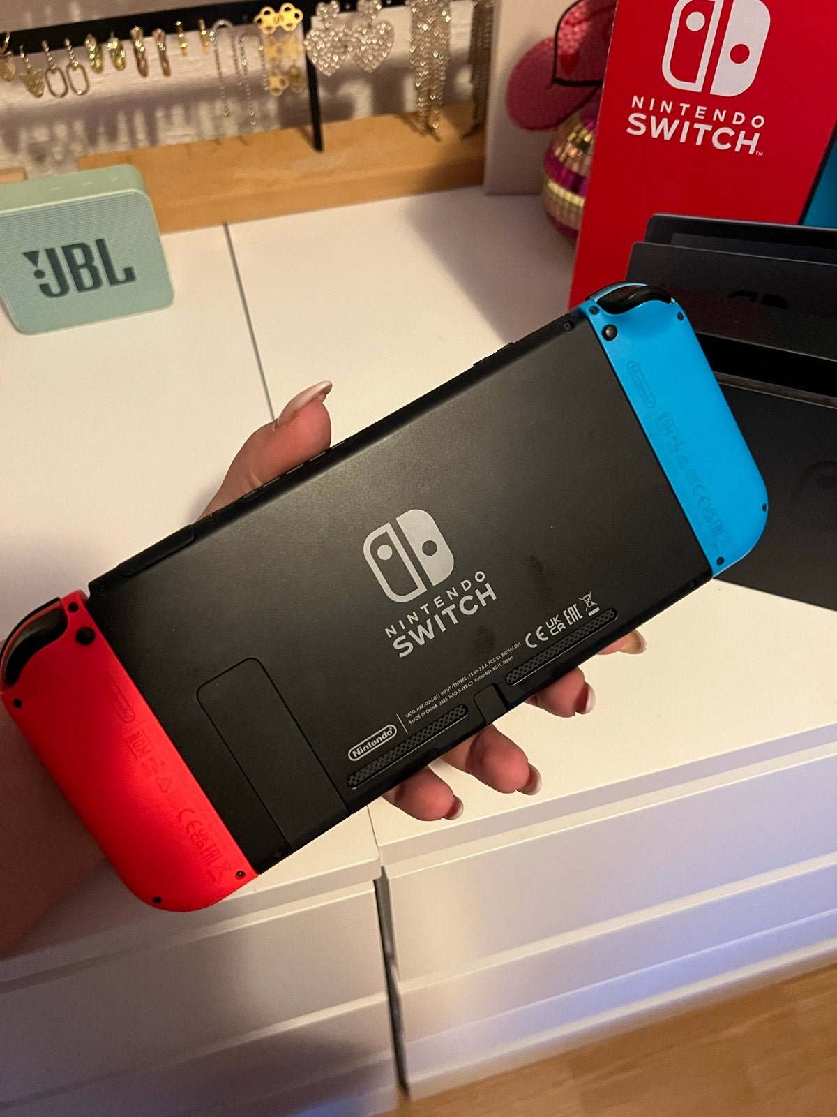 Nintendo Switch met Joy-Cons en Docking Station, Ophalen, Zo goed als nieuw, Met 2 controllers, Switch Original