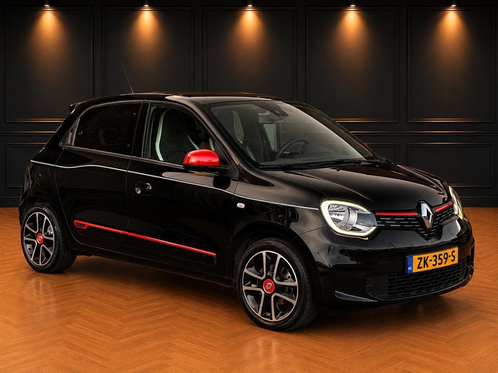 Renault Twingo 1.0 SCe Intens Airco Cruise Leder LMV Carplay, Auto's, Renault, Gebruikt, Parkeersensor, 4 stoelen, Zwart