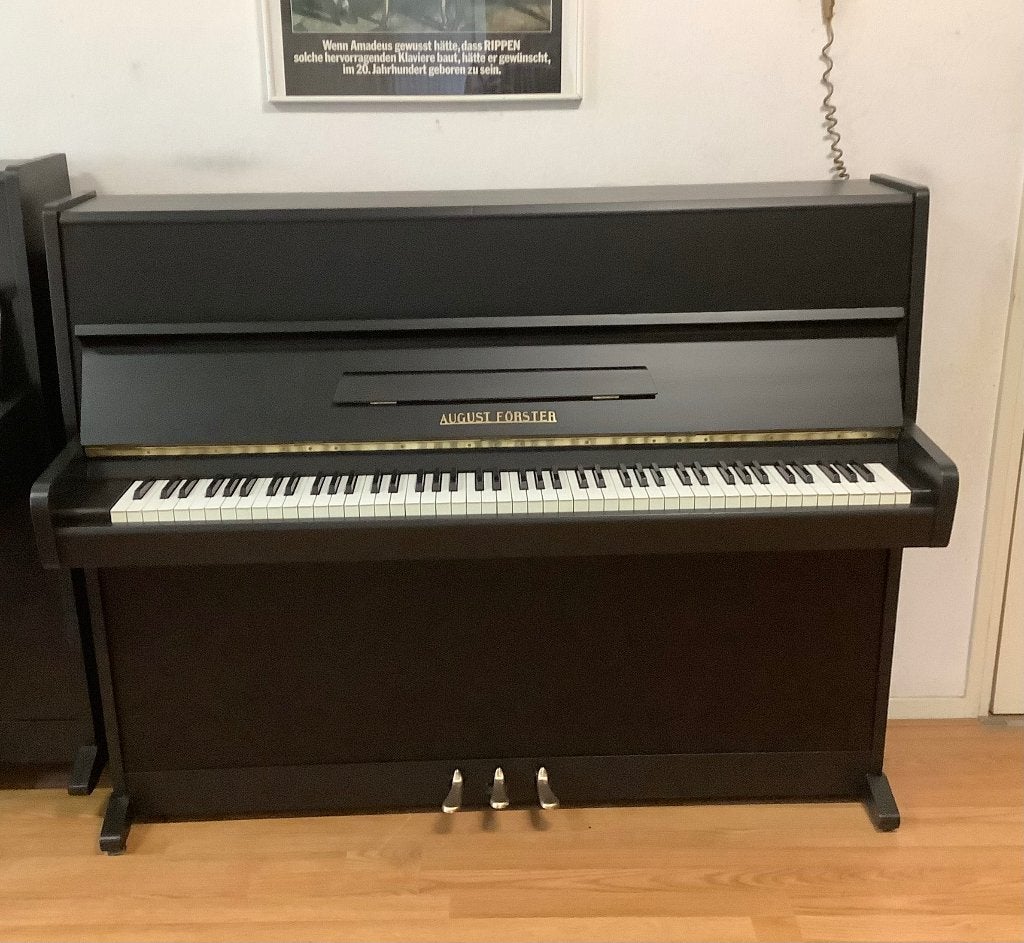 Zwarte piano August Förster, Ophalen, Gebruikt, Zwart, Piano