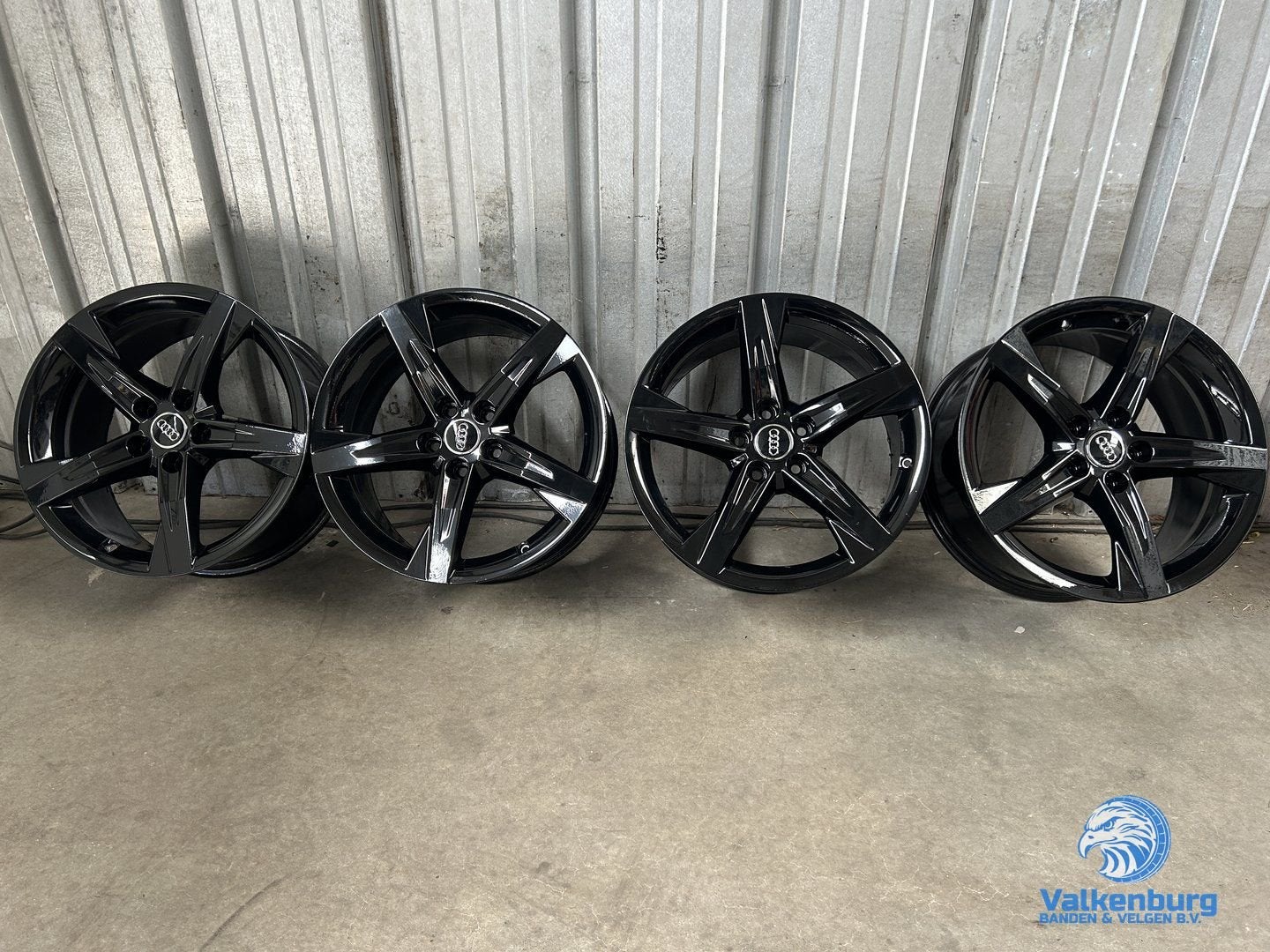 Originele Audi 19 inch zwarte velgen 5x112, 19 inch, Gebruikt, Velg(en), -