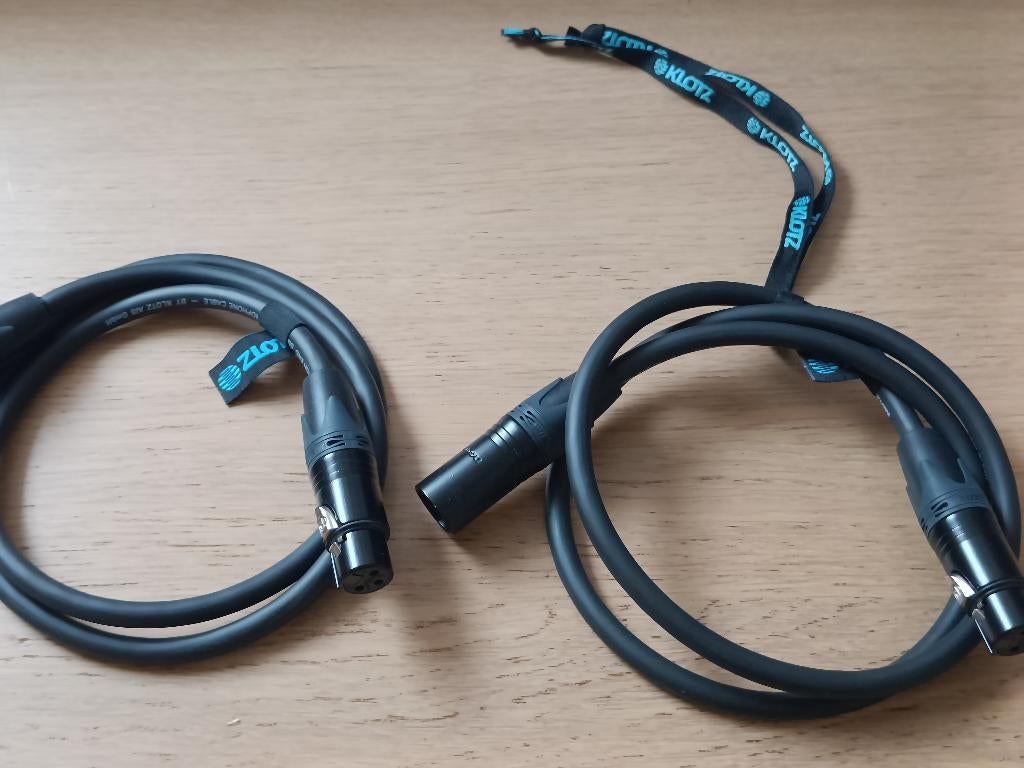 Klotz TI-M0300 Titanium Starquad XLR-kabel | 1M, Muziek en Instrumenten, Ophalen of Verzenden, Zo goed als nieuw, Microfoon