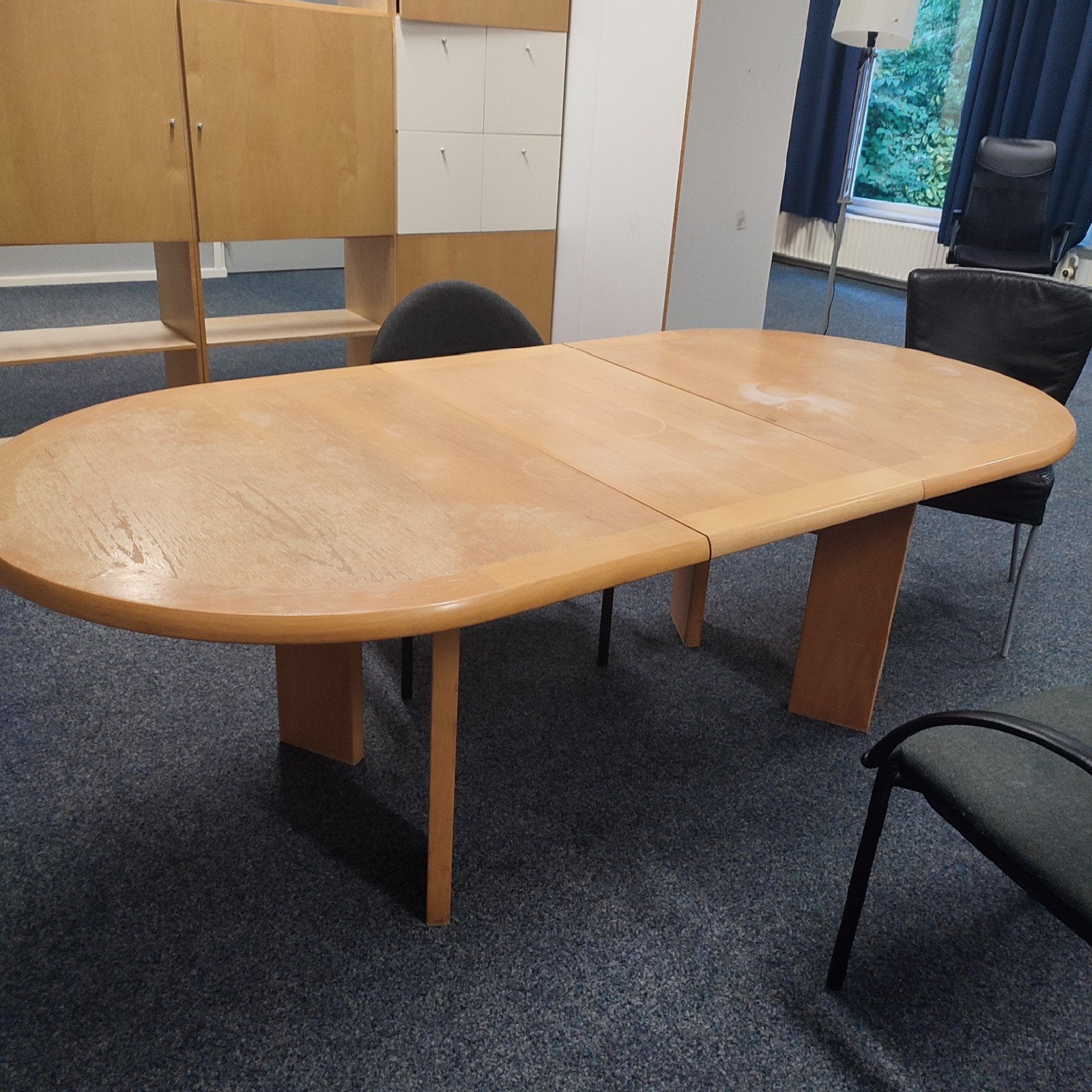 Grote uitschuifbare houten eettafel – 175/225 cm, Huis en Inrichting, Ophalen, Gebruikt, 200 cm of meer, 50 tot 100 cm