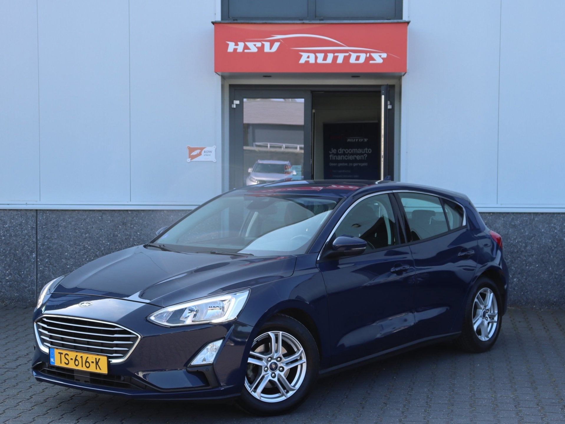 Ford Focus 1.0 EcoBoost Edition Business navi LM 4-deurs org, Auto's, 101 pk, Gebruikt, Euro 6, Blauw