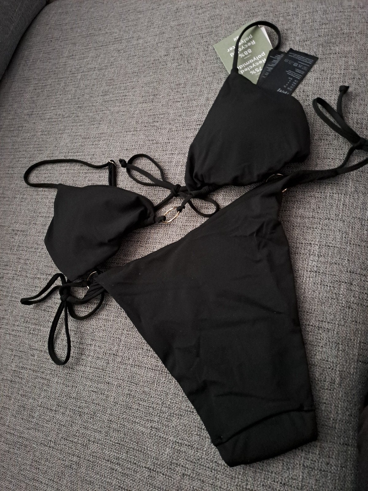 Zwarte H&M Bikini - Nieuw met labels, maat 36, H&M, Zwart, Nieuw, Ophalen of Verzenden