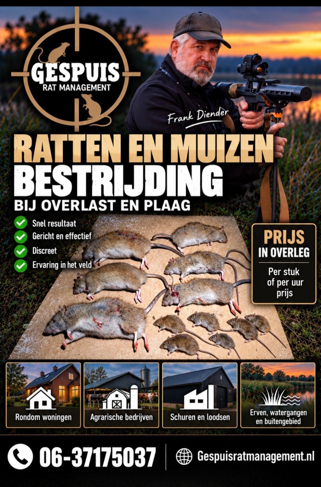 Ratten of muizen op uw terein bel ons voor snel actie, Muizen of Ratten