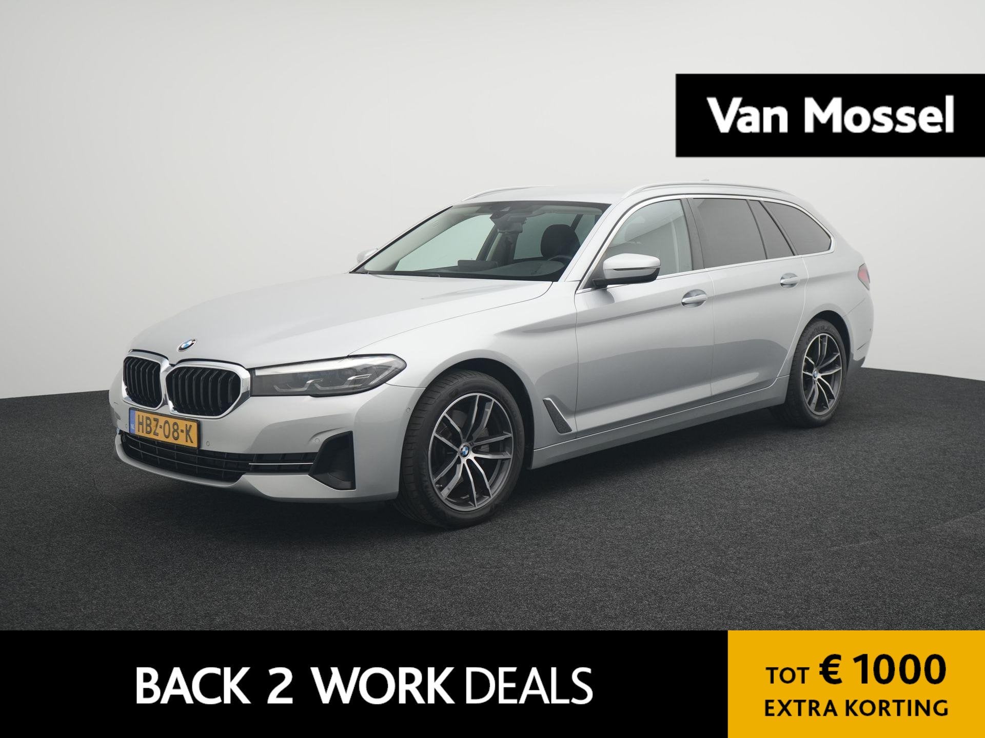 BMW 5-serie Touring 520i High Executive AUTOMAAT | LEDER | T, Auto's, Automaat, Gebruikt, 4 cilinders, Leder