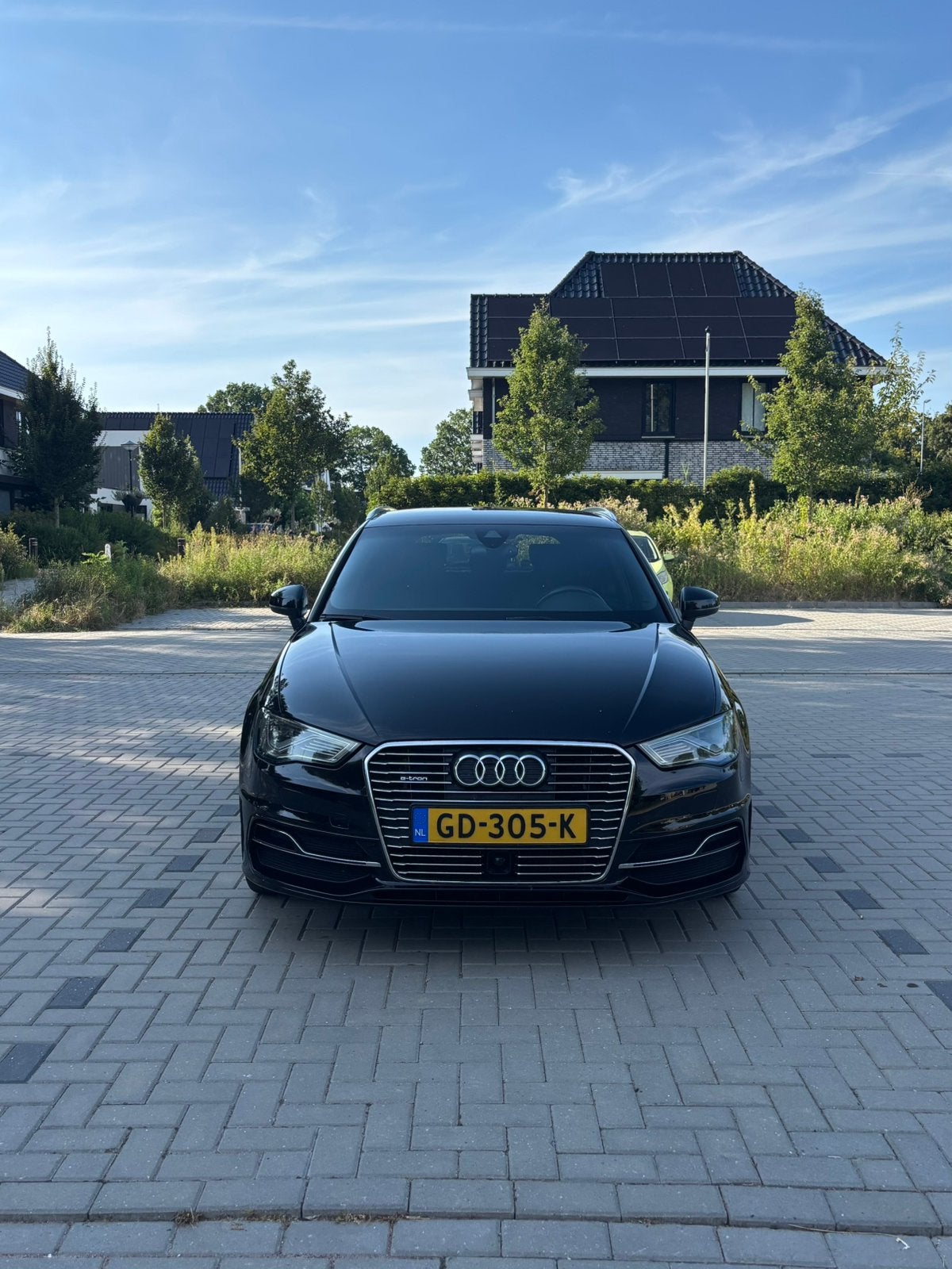 Audi A3 Sportback e-tron S-line, 1.4 TFSI Hybrid Automaat, Zwart, 4 cilinders, Leder en Stof, Zwart