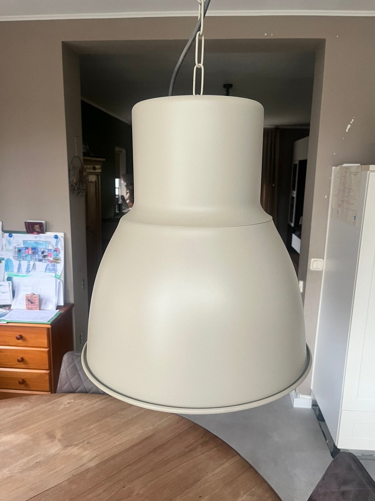 2x ikea hang lamp type hektar, Ophalen, Gebruikt, 50 tot 75 cm, Metaal