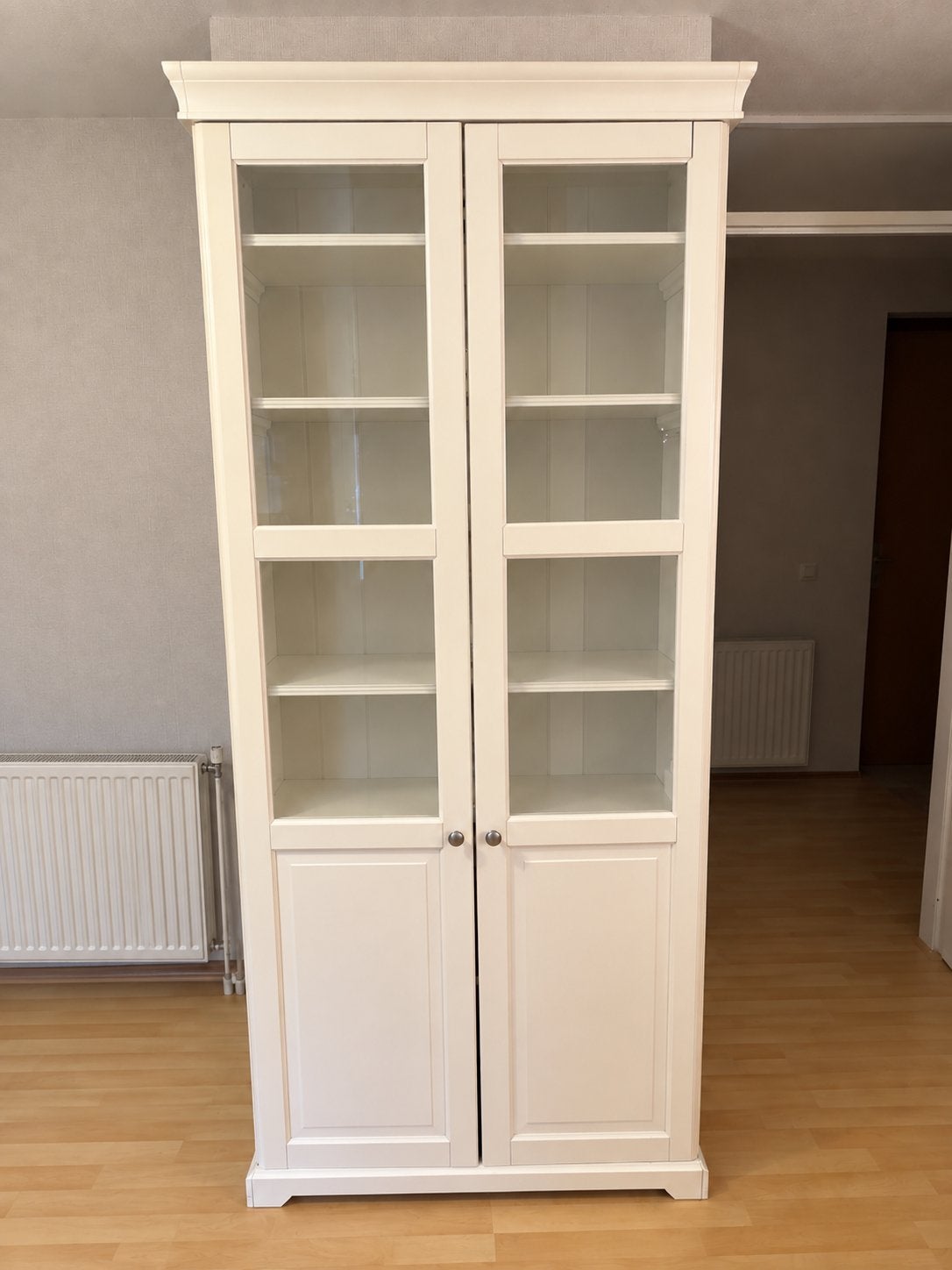 Witte Vitrinekast in Zeer Goede Conditie, Ophalen, 50 tot 100 cm, 150 tot 200 cm, 25 tot 50 cm