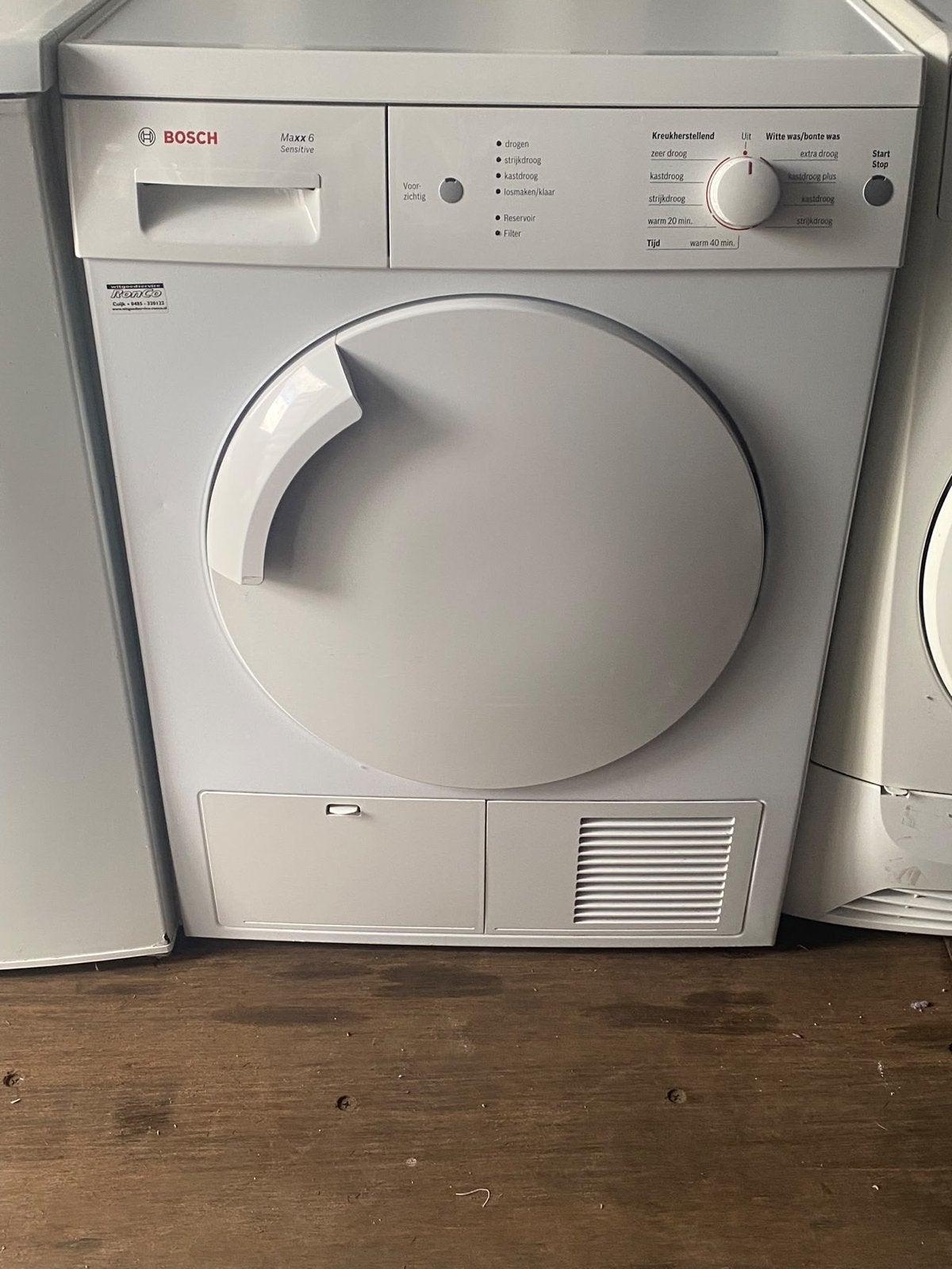 Bosch Maxx 6 Sensitive Wasdroger - Goede Staat, Witgoed en Apparatuur, Ophalen of Verzenden, Gebruikt, Voorlader, Condens