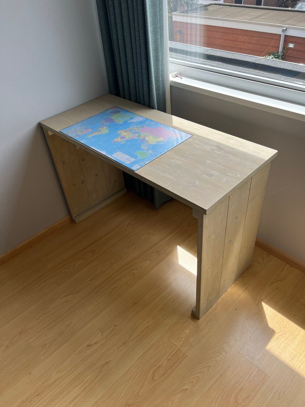 Steiger houten bureau, Overige typen, Gebruikt, 115 cm, Hout
