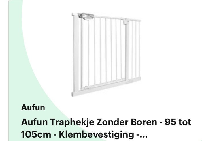 Klemhek zonder boren, Ophalen, Nieuw, 100 tot 115 cm, Klemhekje