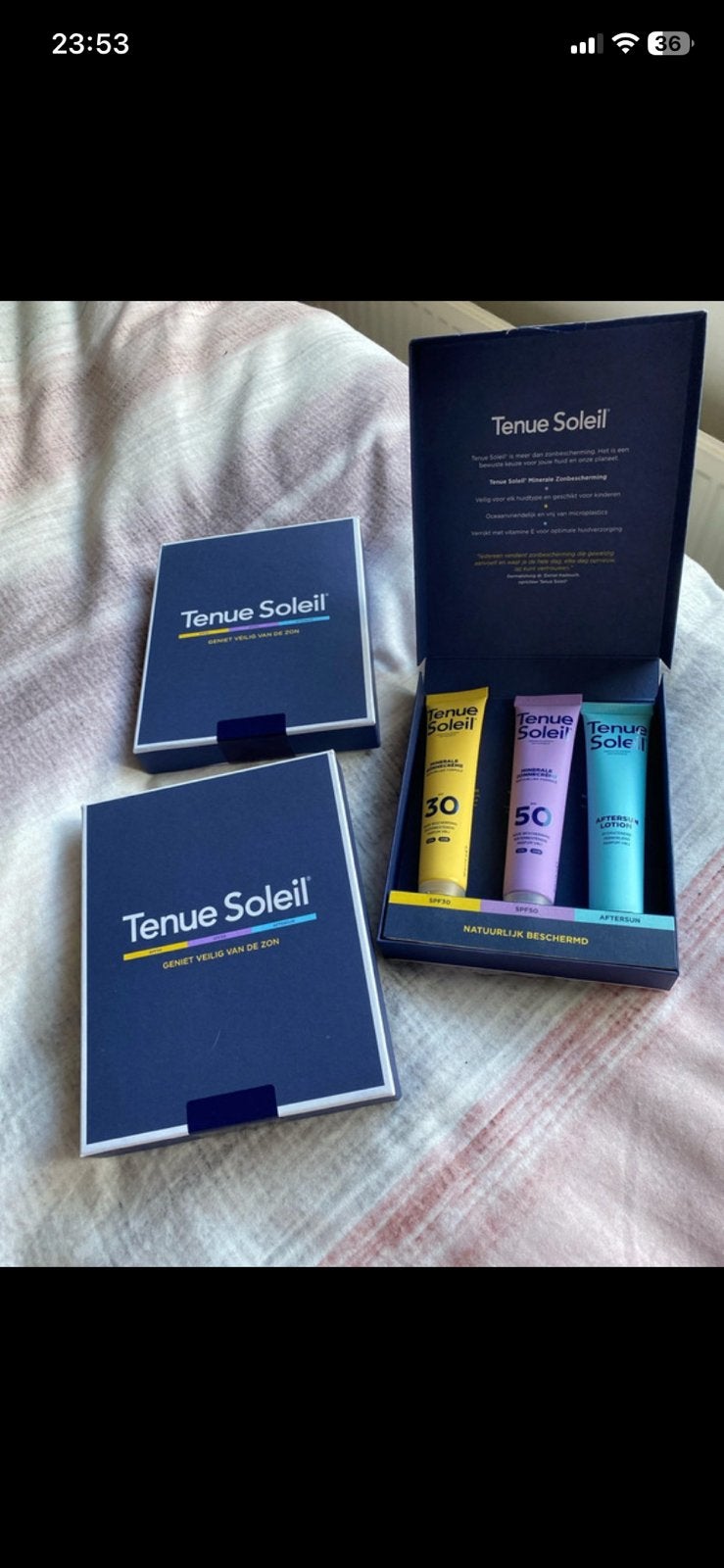 3 doosjes zonnebrand tenue, Sieraden, Tassen en Uiterlijk, Uiterlijk | Lichaamsverzorging, Ophalen of Verzenden, Nieuw, Zonnebrand of After Sun
