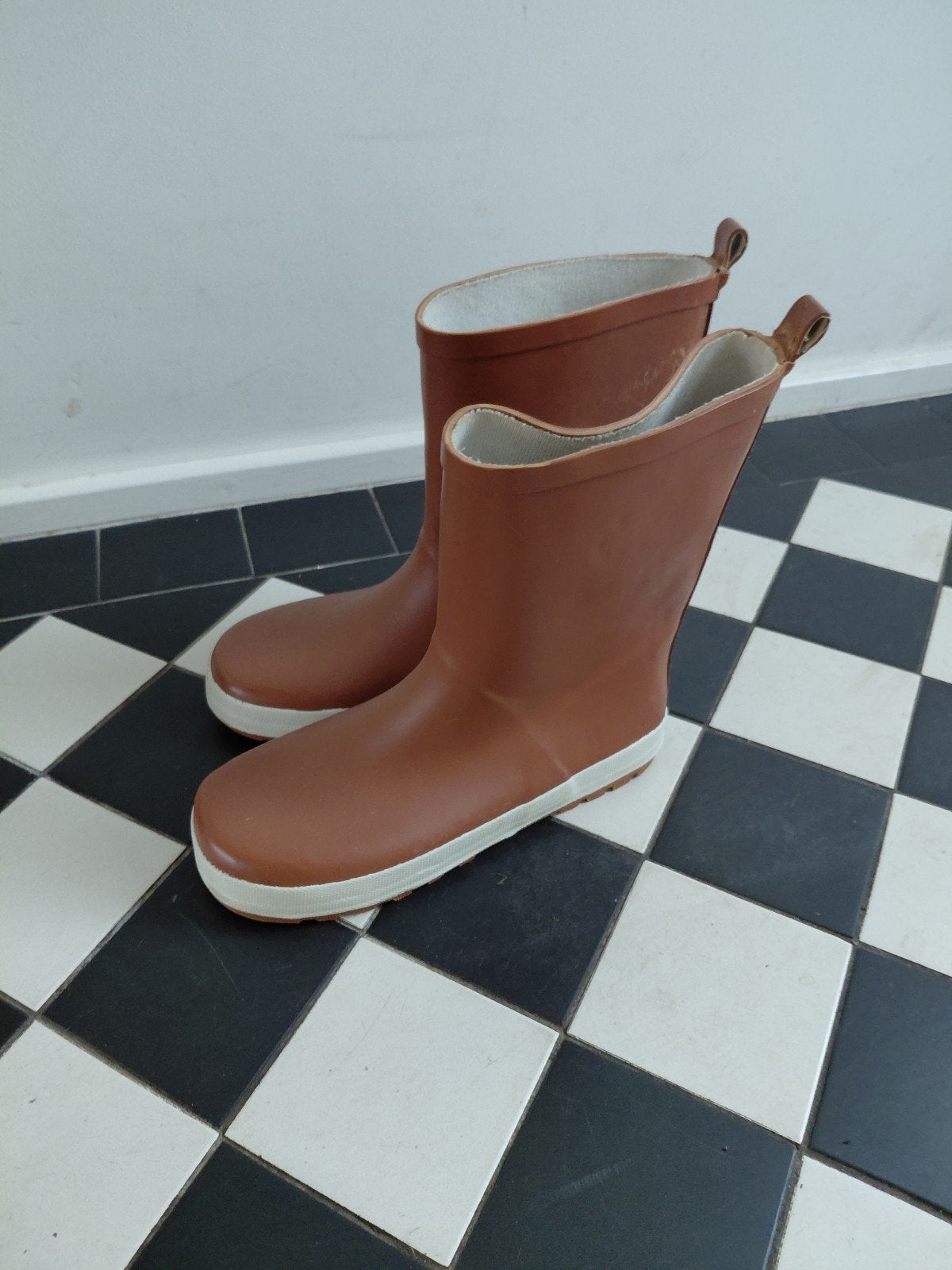 Bruine regenlaarzen, maat 34/35, Onbekend, Ophalen, Nieuw