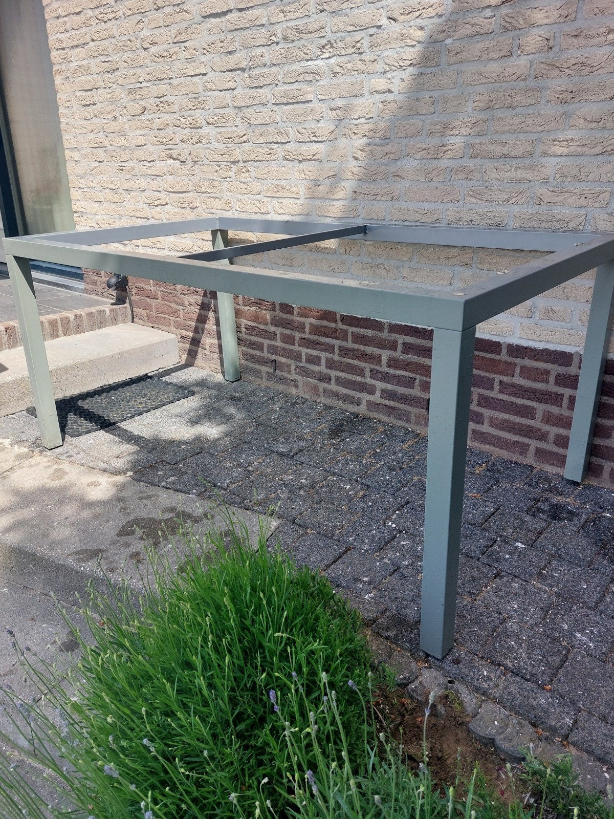 Aluminium tafel frame - Stevig en duurzaam onderstel, Ophalen, Gebruikt, Rechthoekig, Aluminium
