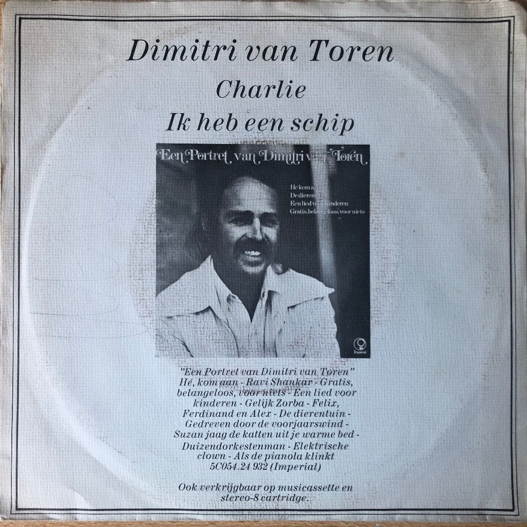 1974	Dimitri van Toren                 	Charlie, 7 inch, Zo goed als nieuw, Nederlandstalig, Fotohoes