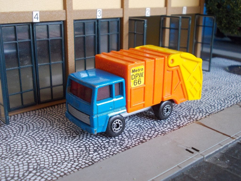 1/86 Ford Refuse Truck - Matchbox MB36D Vuilniswagen, Ophalen of Verzenden, Gebruikt, Auto
