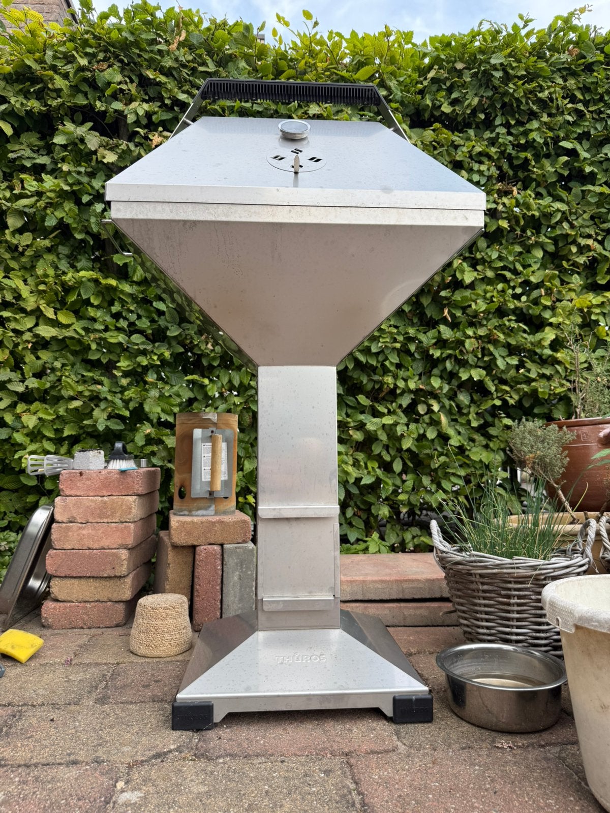 Thüros T4 RVS BBQ - Houtskoolbarbecue, Tuin en Terras, Ophalen, Gebruikt