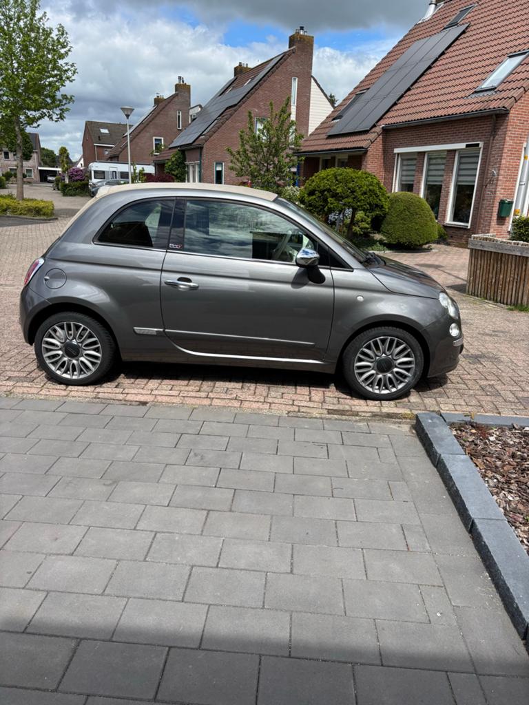 Fiat 500 Twin AIR 85 Cabrio Dualogic 2014 Grijs KM 92.720, Auto's, 31 €/maand, 26 km/l, Particulier, Hatchback
