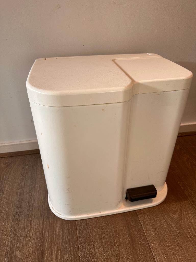 Handige duo prullenbak, 40 liter of meer, Ophalen, Gebruikt, Minder dan 50 cm