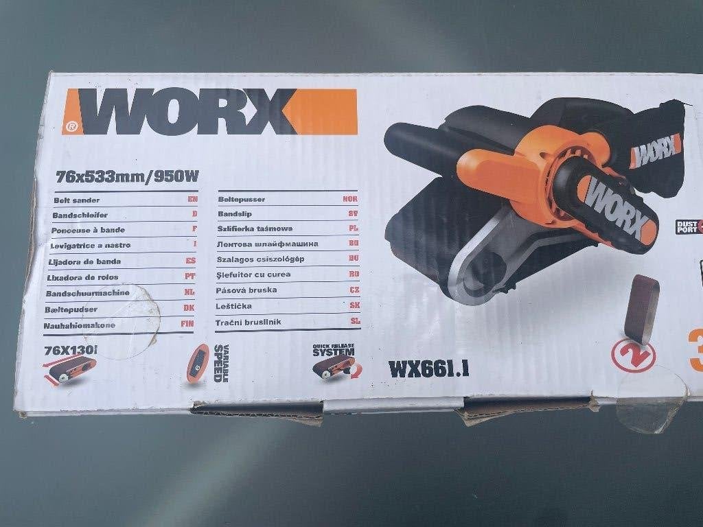 Workx WX661.1 bandschuurmachine, Doe-het-zelf en Verbouw, Ophalen of Verzenden, Zo goed als nieuw, 600 tot 1200 watt, Bandschuurmachine