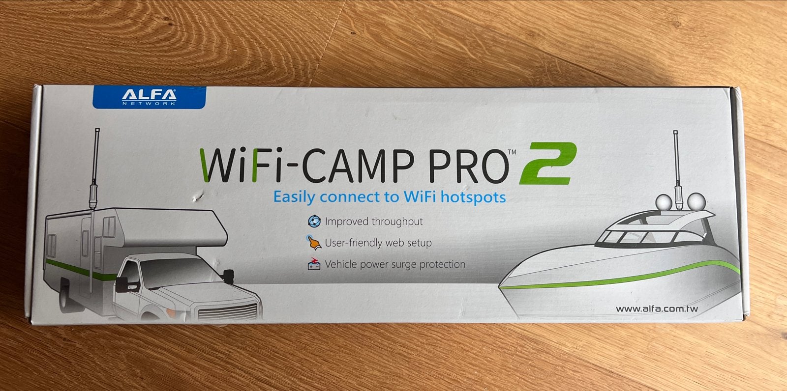 WiFi versterker Alfa WiFi-CAMP PRO 2 WiFi Extender Router, Ophalen of Verzenden, Zo goed als nieuw