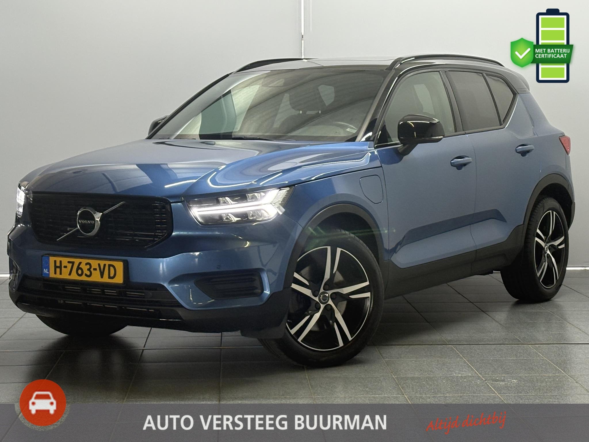 Volvo XC40 1.5 T5 Twin Engine R-Design Leder/Suede bekleding, Auto's, 12 maanden, 1712 kg, Blauw, Bedrijf