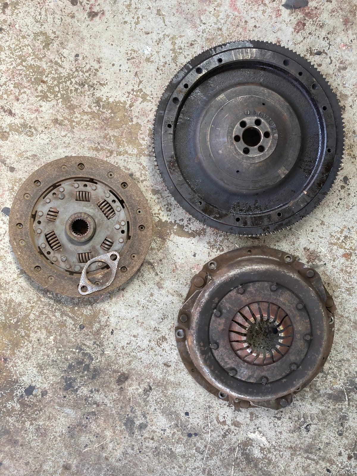 Ford v4 1.5 1.7 vliegwiel met koppeling en drukgroep, Auto-onderdelen, Motor en Toebehoren, Ophalen of Verzenden, Gebruikt, Ford