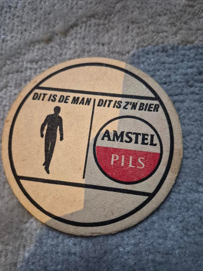 Amstel Bier Viltje - 'Dit is de man, dit is z'n bier, Ophalen of Verzenden
