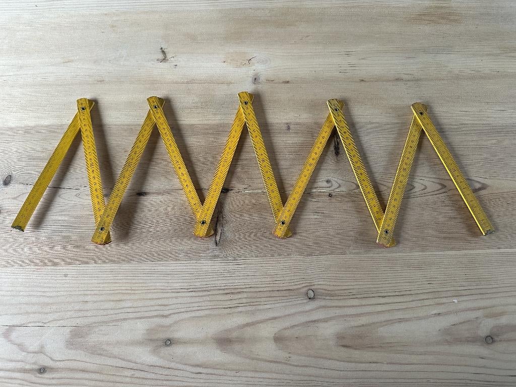 Houten vouwliniaal, houten duimstok. 2 meter, Ophalen of Verzenden, Nieuw