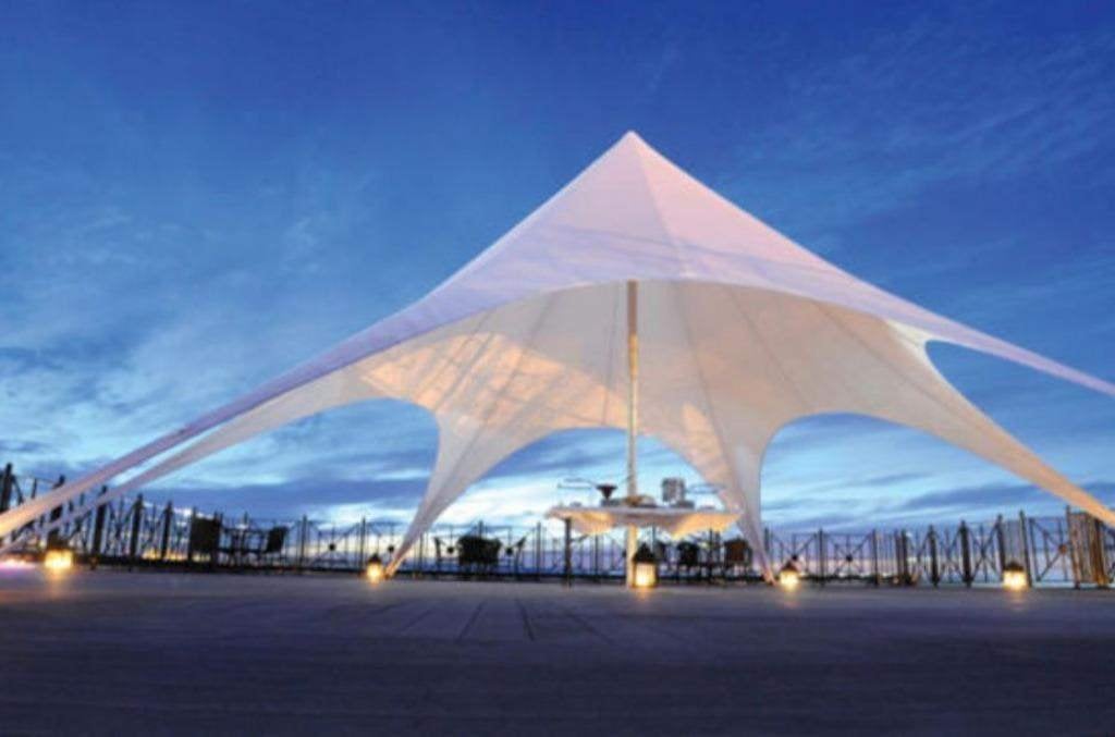 Profi Starflex-Shelter Stertent Starshade 12 x 12m. 2026 Wit, Tuin en Terras, Ophalen of Verzenden, Nieuw, 8 meter of meer, Stertent