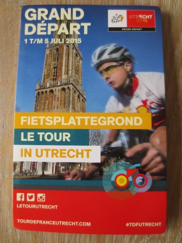Tour de France : Fiets Plattegrond Le Tour -  Utrecht  2015, Ophalen of Verzenden, Nieuw, Overige typen
