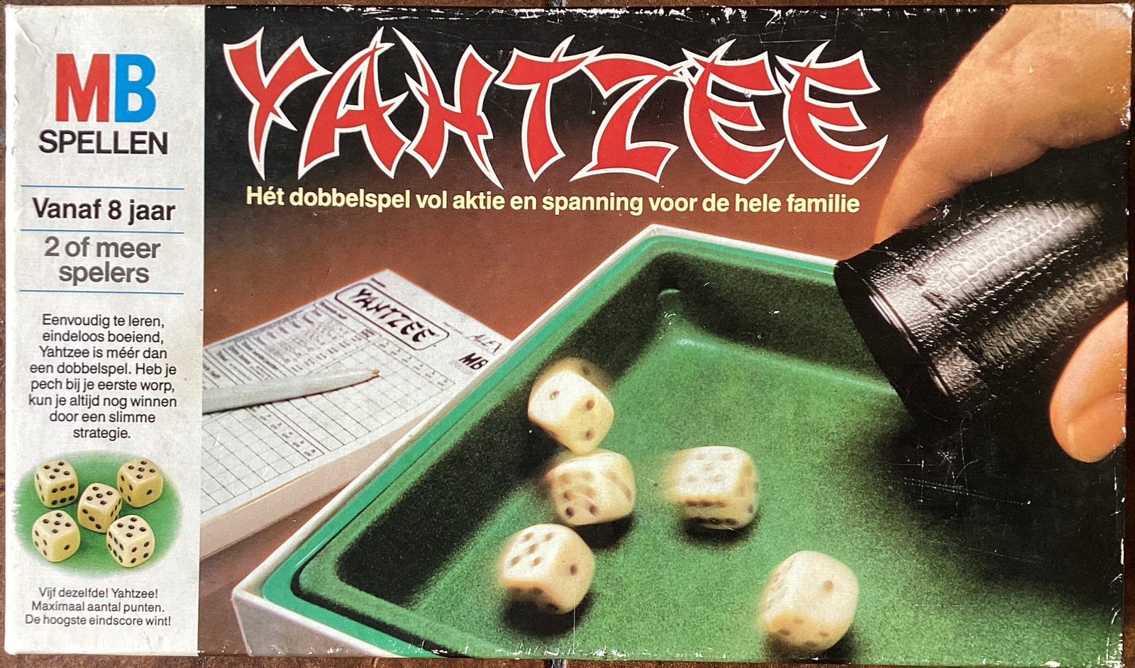 Yahtzee vintage 1985, Ophalen of Verzenden, Gebruikt