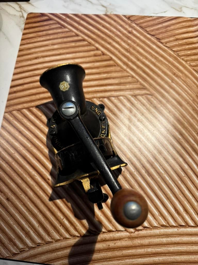 Vintage koffiemolen DE, Spong & Co, Ophalen of Verzenden, Gebruikt