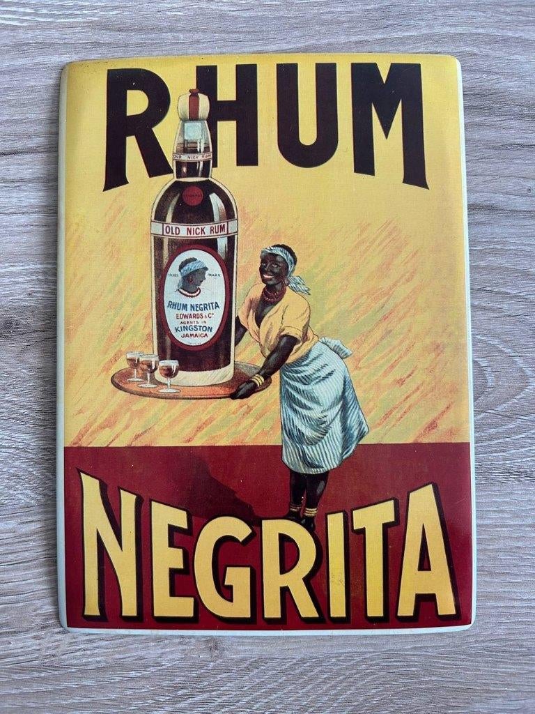 Nostalgisch reclamebord Editions Clouet - Rhum Negrita, Ophalen, Gebruikt, Reclamebord