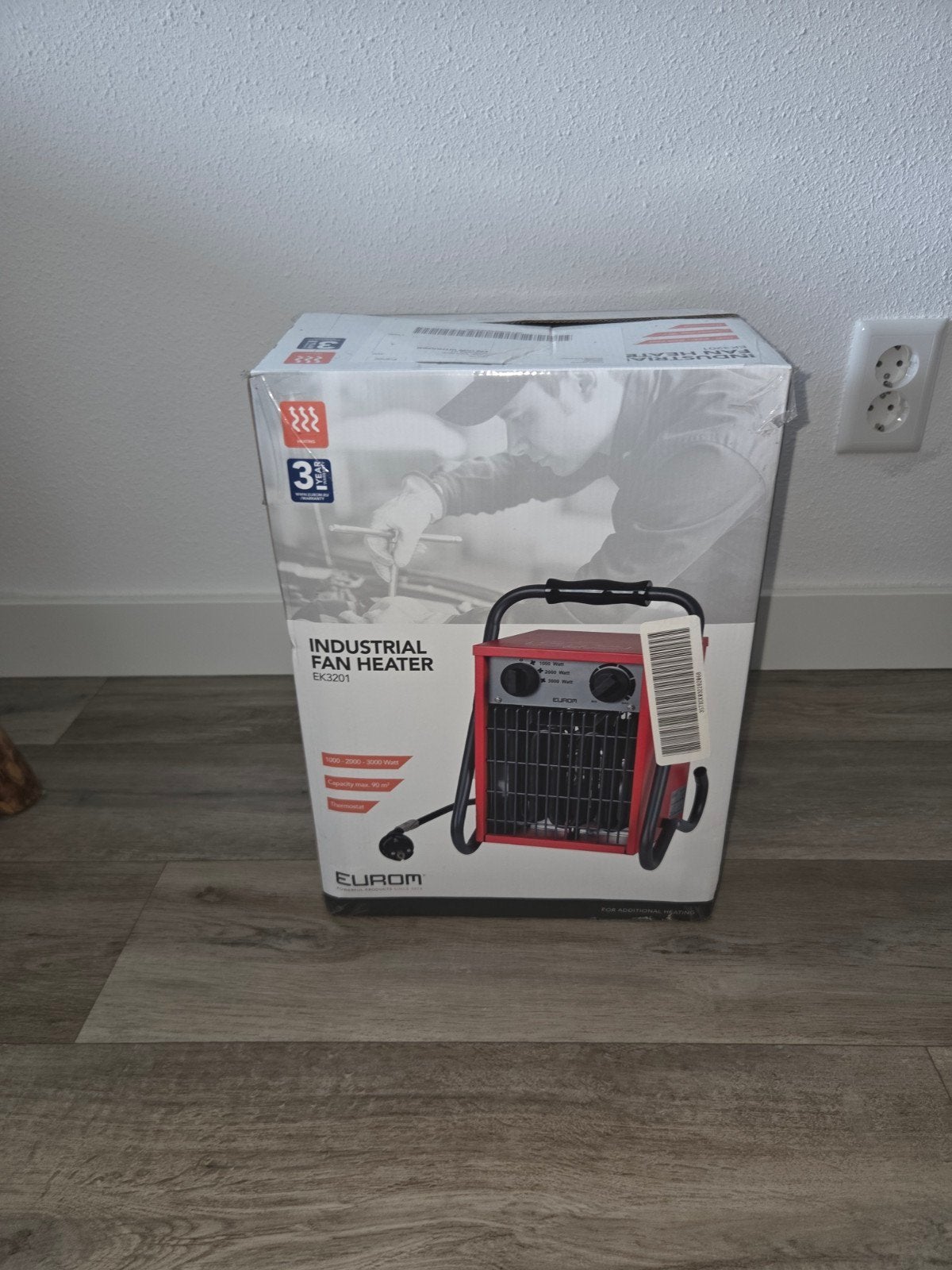 Elektrisch kacheltje, Minder dan 60 m³, 3 snelheden of meer, Ophalen of Verzenden, Zo goed als nieuw