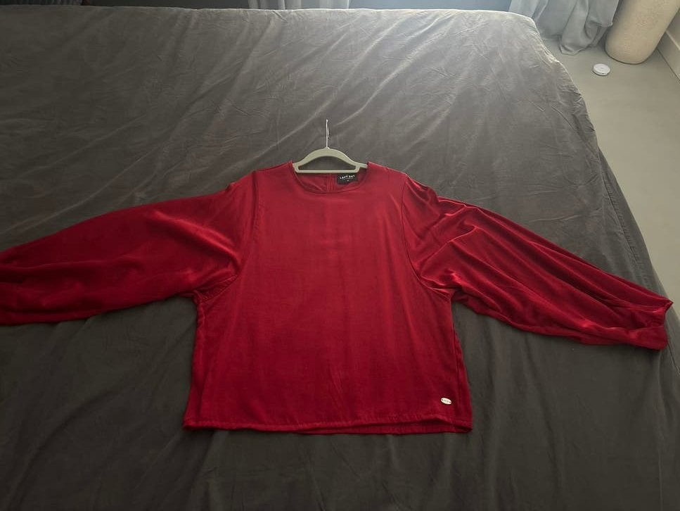 Lady Day Zijde Look Blouse met Wijde Mouwen en Plooi Manchet, Kleding | Dames, Maat 38/40 (M), Ophalen of Verzenden, Lange mouw