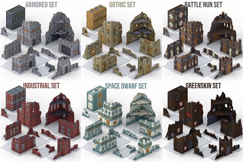 opvouwbaar 11e editie terrain - 3d print, Ophalen of Verzenden, Nieuw, Warhammer 40000, Toebehoren