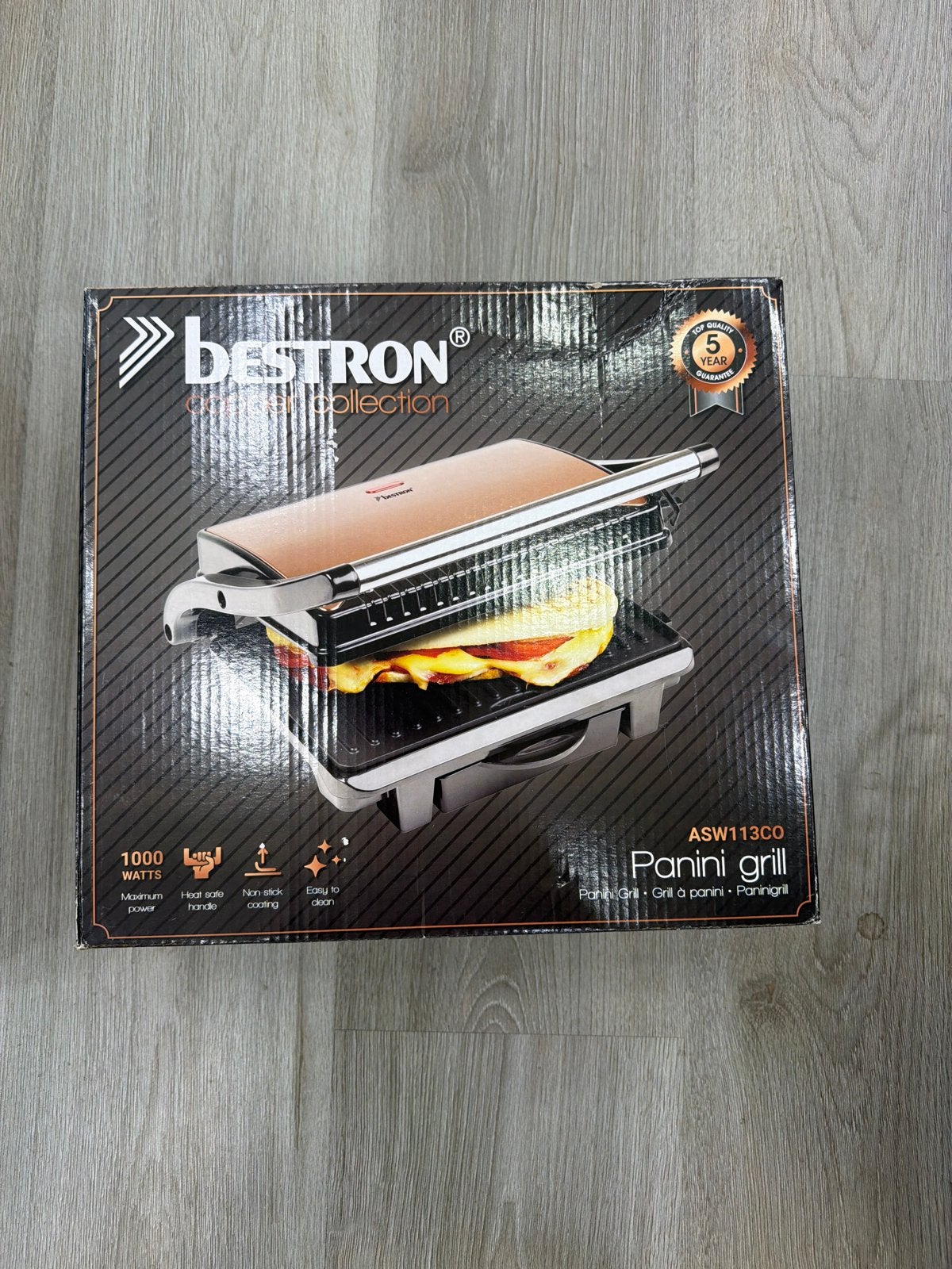 Bestron ASW113CO Panini Grill - Nieuw in doos, .., ., Nieuw, Ophalen of Verzenden
