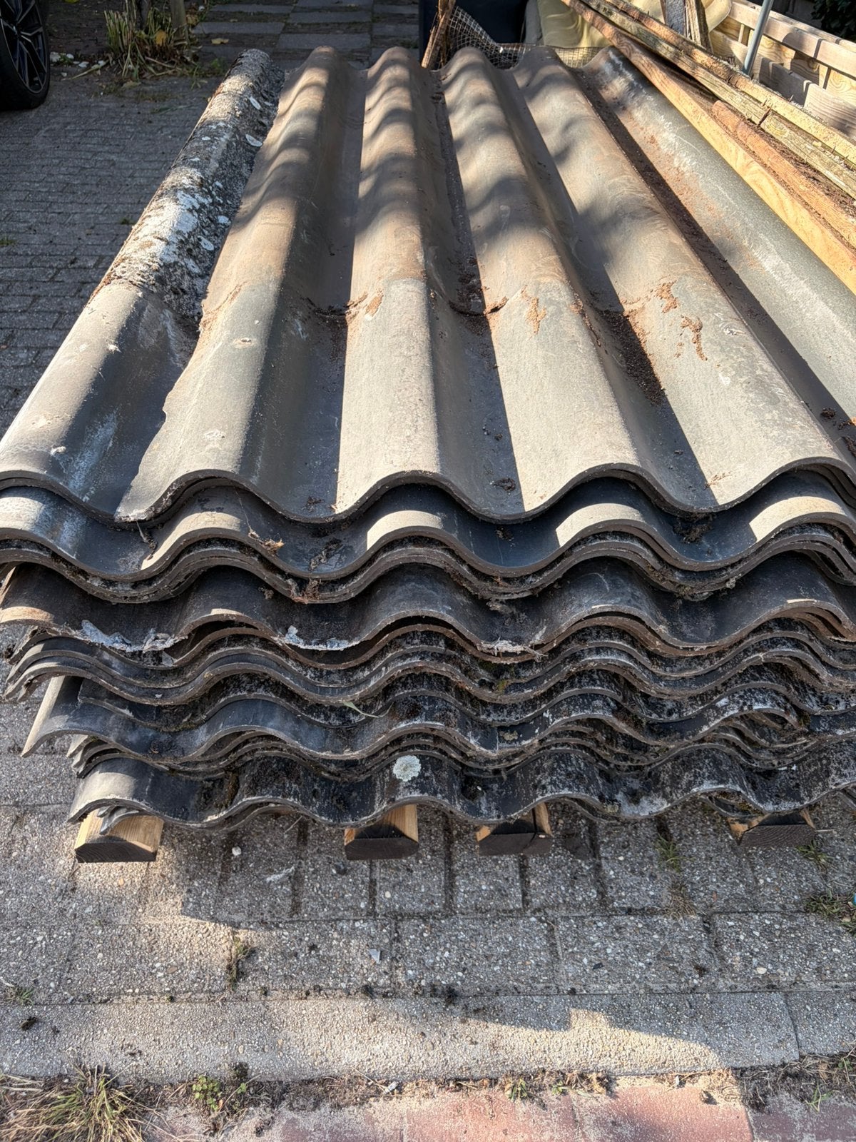Cement Vezel Golfplaten 183x110 50 stuks, Ophalen, Golfplatendiscounter, Gebruikt, Steen of Klei