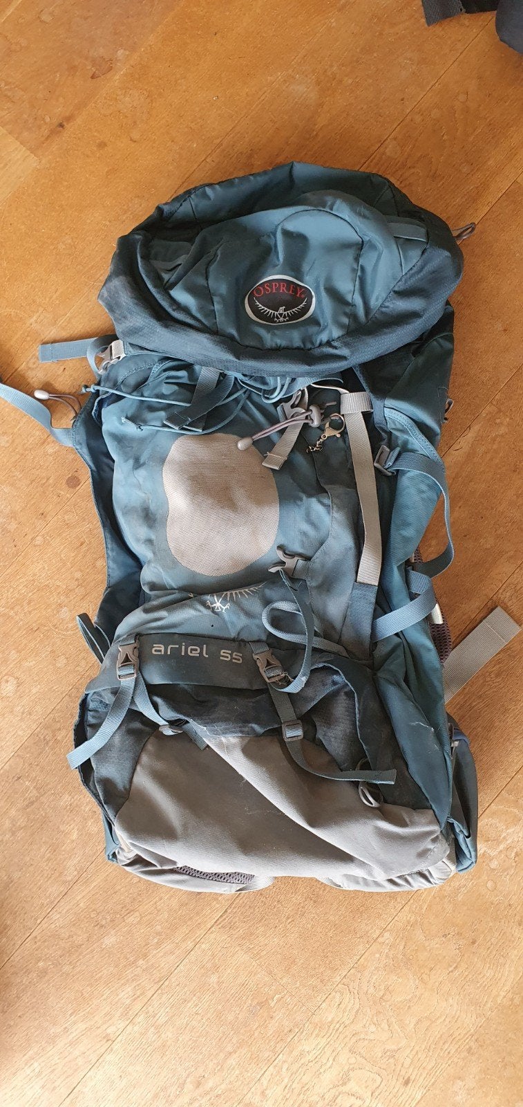 Osprey Ariel 55 Trekking Rugzak - Gebruikt, Gebruikt, 25 tot 40 cm, Trekking, 60 cm of meer
