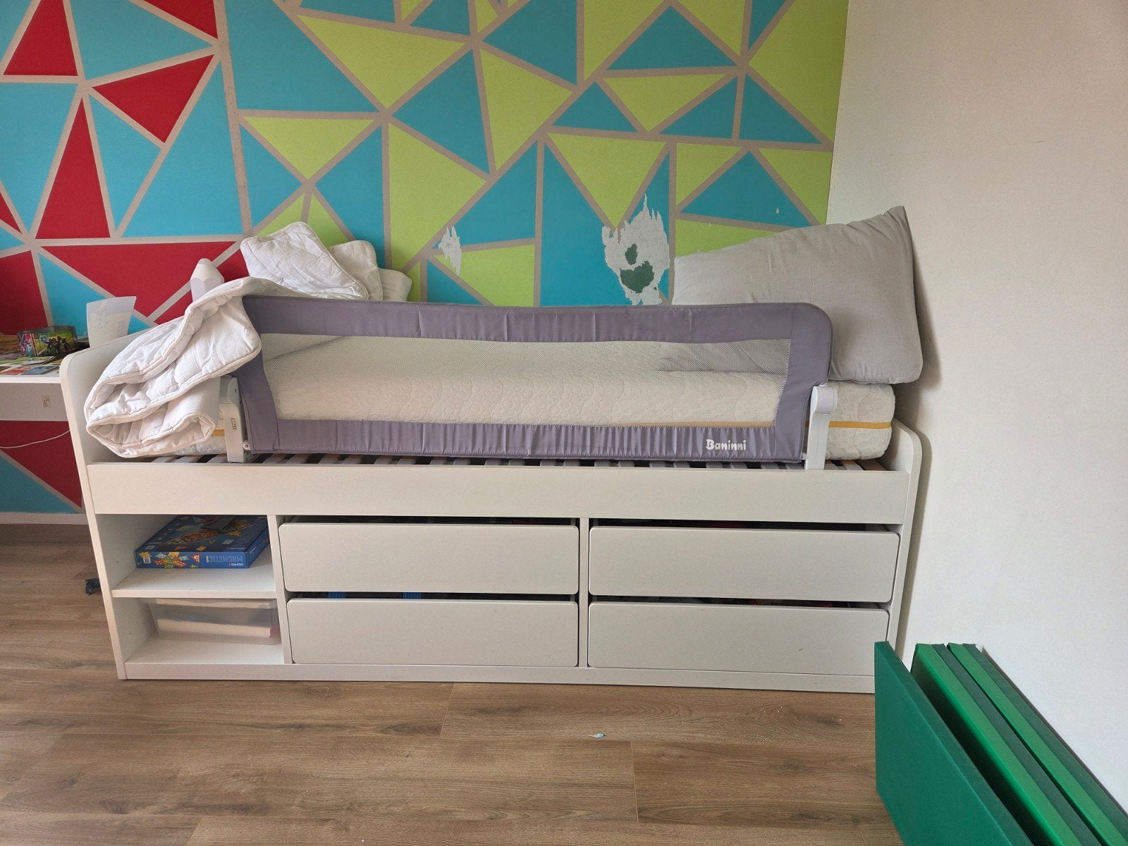 IKEA SLÄKT bedframe, Huis en Inrichting, Ophalen, 90 cm, Eenpersoons, Wit