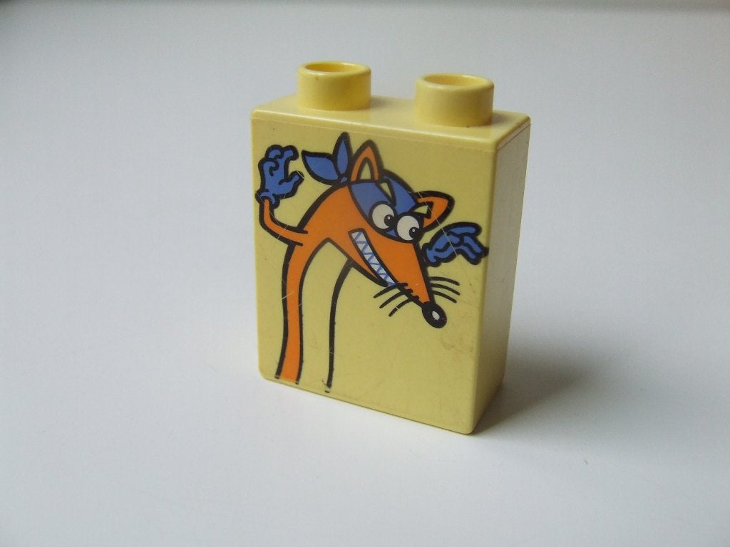 Duplo steen 1 x 2 x 2 met Swiper de Vos patroon, Ophalen of Verzenden, Zo goed als nieuw, Losse stenen, Duplo