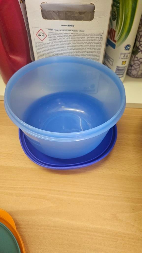 Tupperware Slabak - Blauw - 2 Liter, Huis en Inrichting, Keuken | Tupperware, Ophalen of Verzenden, Gebruikt, Blauw, Bak of Kom
